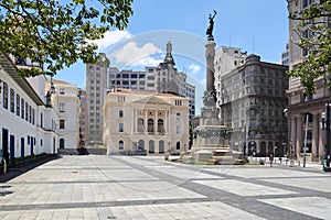 Square Pateo of Collegio and Court of Justice in Sao Paulo