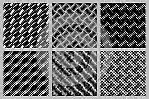 Square pattern background design set - abstract vector graphic
