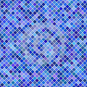 Square pattern background - geometric vector graphic from diagonal squares in blue tones