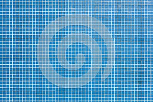 Square pattern of blue tiles