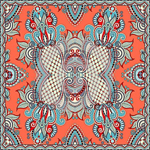 Square pattern design in ukrainian style for print on fabric