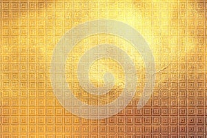 Square pattern golden texture shinning luxury abstract on white background. Design element