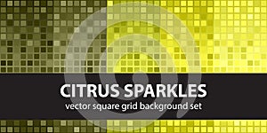 Square pattern set Citrus Sparkles