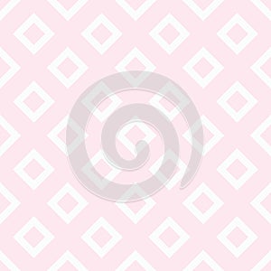 Square pattern. Vintage pink seamless simple vector background.