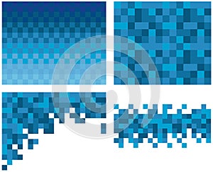 Square pixel mosaic background