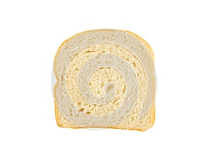 Square Plain bread on white background isolate