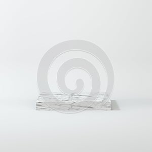 Square platform with solid color background, 3d rendering