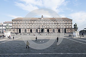 Square plebiscite with the royal palace naples campania Italy europe