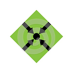 Square pointing arrow geometric logo vector