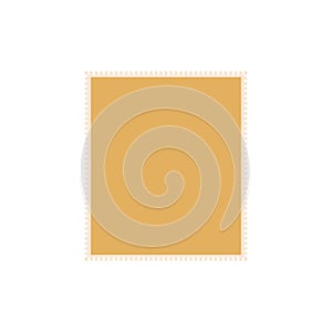 Square postage stamp icon, flat style