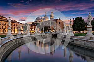 The square of Prato della Valle in Padova, Italy photo