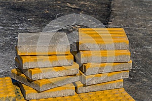 Square preformed concrete blocks