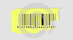Square pricetag barcode concept