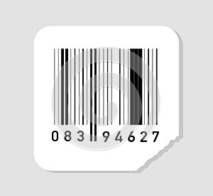 Square pricetag barcode concept