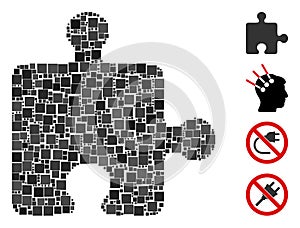 Square Puzzle Plugin Icon Vector Mosaic