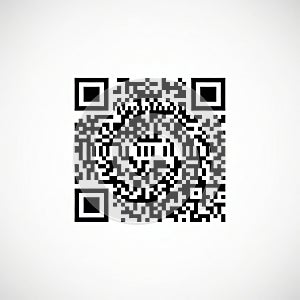 Square qr code on white background isolated on white background