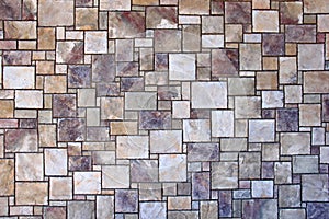 Square Rectangle Mosiac Tile Stone Wall