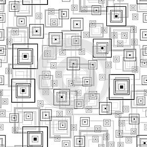 Square rectangle seamless pattern sketch vector