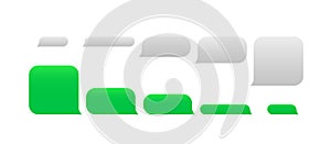 Square and rectangular speech bubbles set