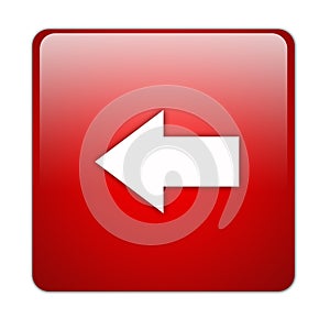 Square red gradient effect glassy  back button