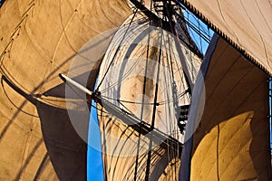 Square rig sails photo