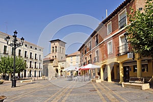 Square and Romanesque church of Satiago, Carrion de los Condes, Palencia province