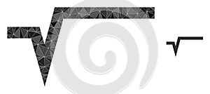 Square Root Polygonal Lowpoly Flat Icon