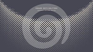 Square Rounded Dots Half Tone Pattern Semi Circle Border Vector Abstraction photo
