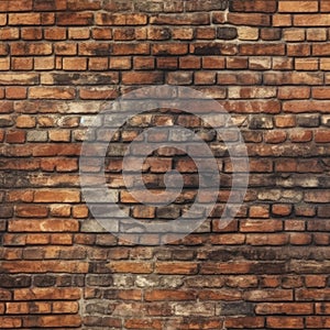 A Square Rustic Brick Wall Pattern Tile