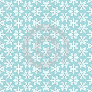 Seamless Pattern Graphic Twisted Snowflakes Blue And White