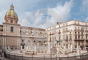 Square of Shame, famous place in the center of the historic city of Palermo