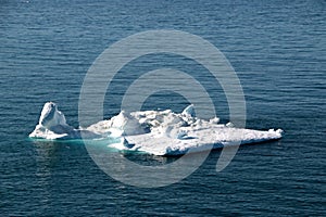 Square shape floating ice near iceberg in ilulissat, Greenland,jakobshavn