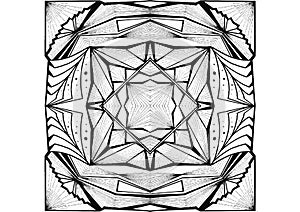 Square Shape of the Mantra Mandala by Art By Uncle