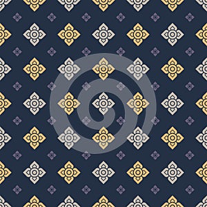 Square Shape Modern Thai Art Pattern Background