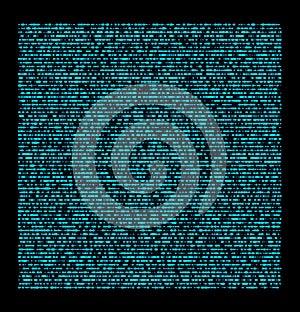 Square shape with network connection dots for technology concept