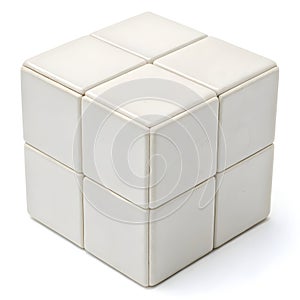 Square Shaped Cube isolated on white background