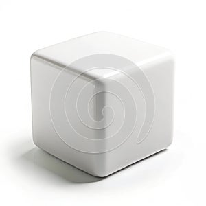 Square Shaped Cube isolated on white background