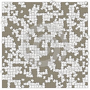 Square shaped white unready puzzle photo