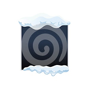 Square Snow Cap Composition