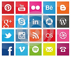 Square Social Media icons