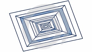 Square Spiral Geometric Pattern, Abstract and Hypnotic Design, vector design Generative AI