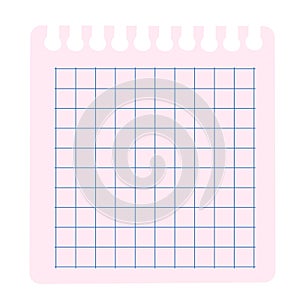 Square squared paper from a notebook. Empty notebook paper. Education concept