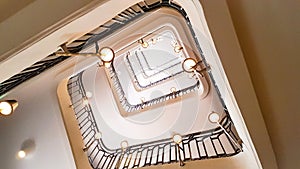 Square staircase from downstair