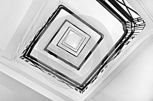 Square staircase perspective
