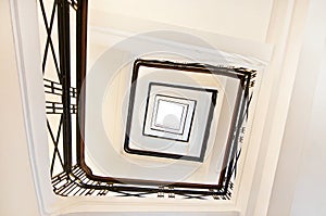 Square staircase perspective