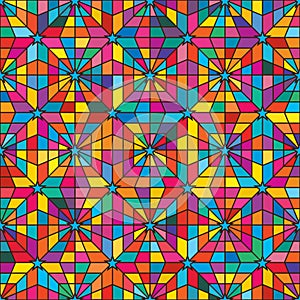 Square star line seamless pattern