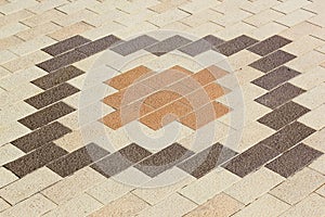 Square stone pavement background