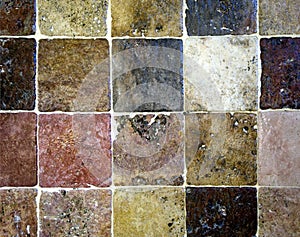 Square stone tiles