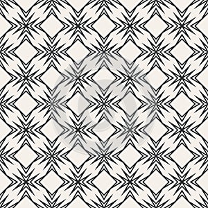 Square table in sharp line abstract seamless pattern monochrome