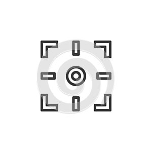 Square target line icon
